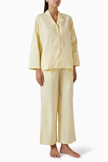 402 Pyjama Shirt & Pants Set in Cotton-stretch