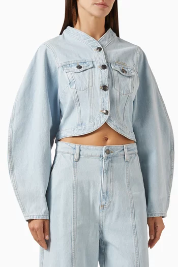 Round-sleeve Jacket in Denim