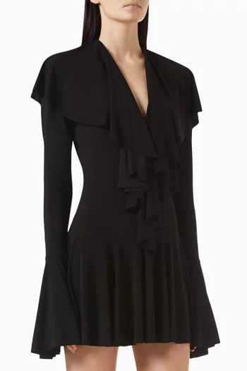 Plunge-neck Mini Dress