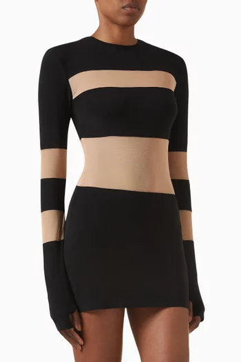 Spliced Pickleball Mini Dress
