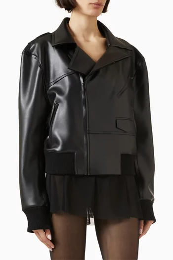 Mini Moto Jacket in Faux Leather