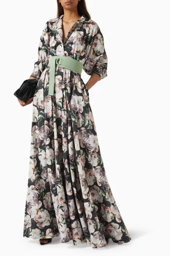 Floral-print Shirt Dress