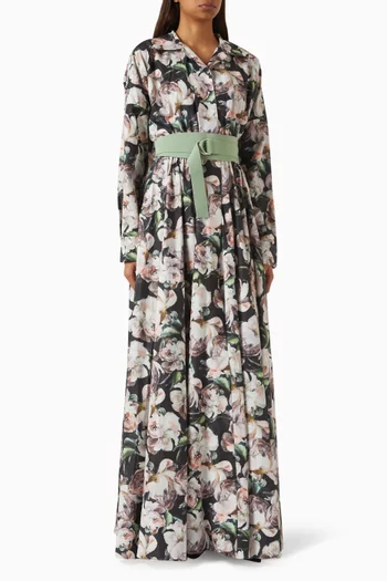 Floral-print Shirt Dress