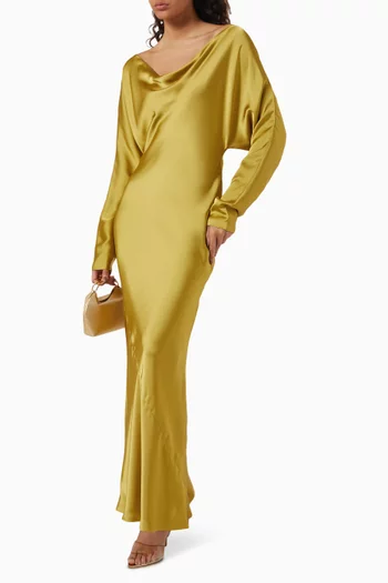 Dolman Maria Gown in Satin