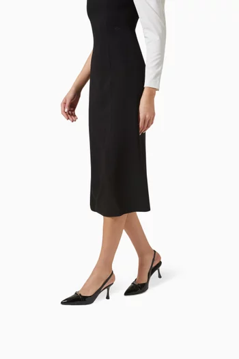 Sienna Signia 70 Slingback Pumps in Patent Faux Leather