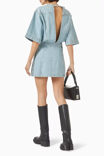Emy Paradise Wash Mini Dress in Denim