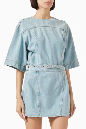 Emy Paradise Wash Mini Dress in Denim