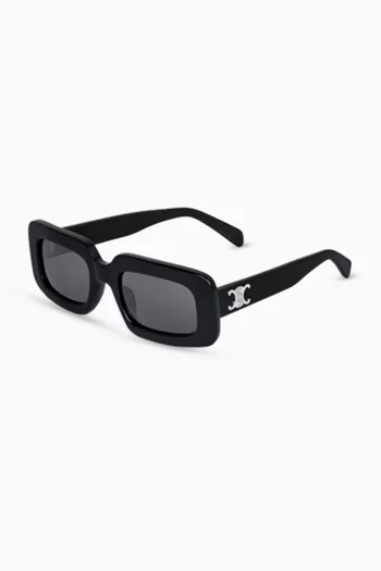 Triomphe Rectangle Sunglasses in Acetate