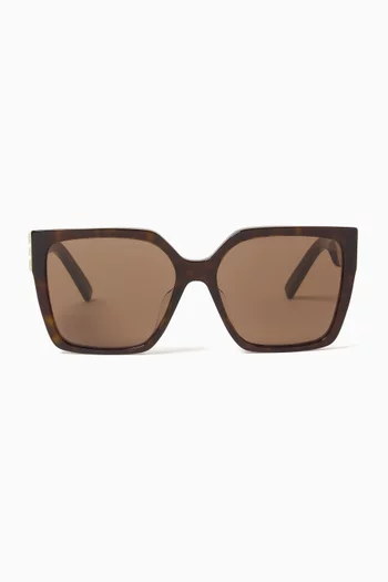4G Oversized Sunglasses in Acetate