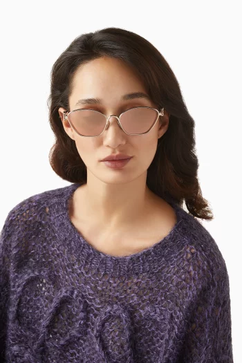 Anagram Cat-eye Sunglasses in Metal