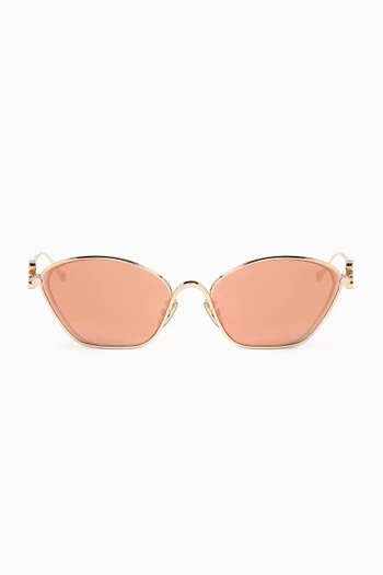 Anagram Cat-eye Sunglasses in Metal