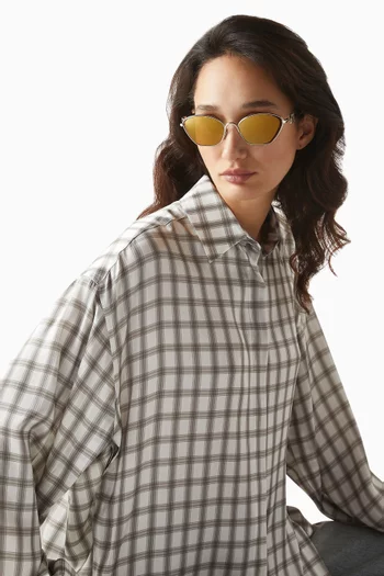 Anagram Cat-eye Sunglasses in Metal