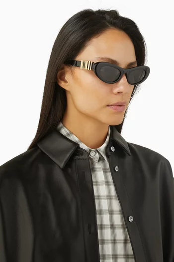 Slim Oval Sunglasses in Acetate
