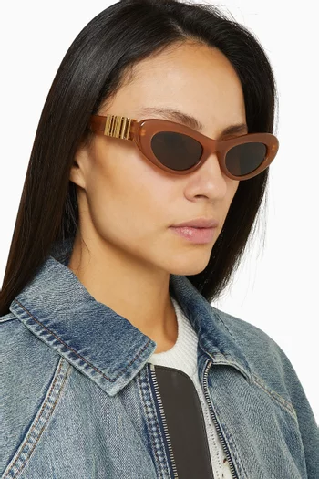 Slim Oval Sunglasses in Acetate