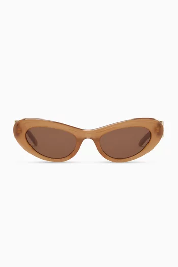 Slim Oval Sunglasses in Acetate
