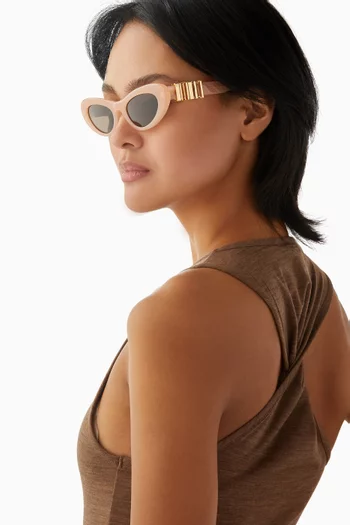 Slim Oval Sunglasses in Acetate