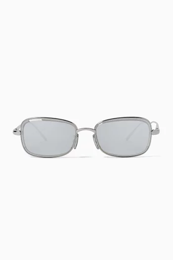 Seashell Rectangular Sunglasses in Metal