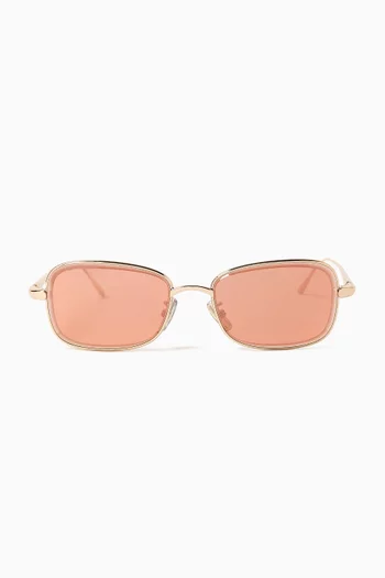 Seashell Rectangular Sunglasses in Metal