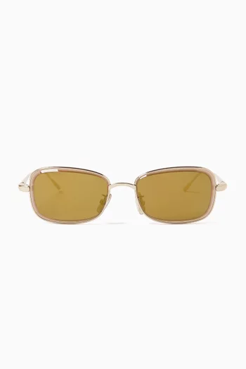 Seashell Rectangular Sunglasses in Metal