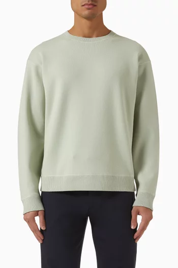 Relaxed Crewneck Sweatshirt in Viscose-blend