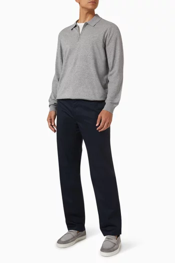 Quarter Zip Sweatshirt in Viscose-blend
