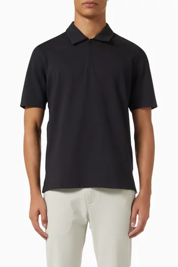 Ryder Quarter-zip Polo Shirt in Relay Jersey