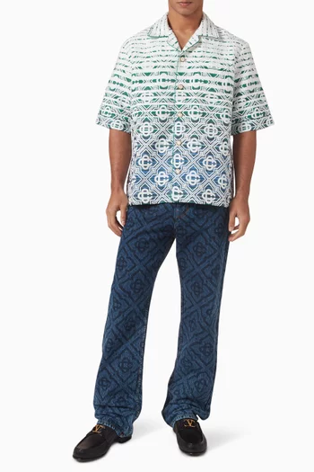 Monogram Gradient Shirt in Towelling Fabric