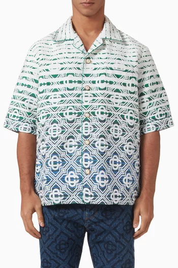 Monogram Gradient Shirt in Towelling Fabric