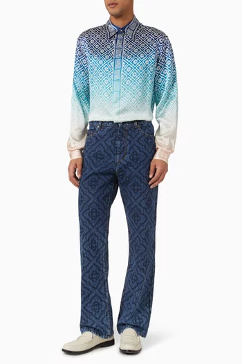 Classic Gradient Shirt in Silk