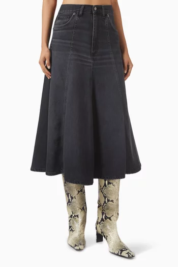 Serenity Midi Skirt in Denim
