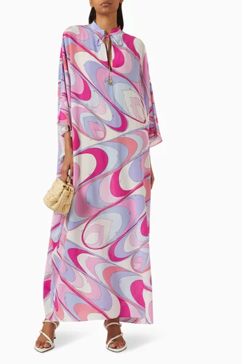 Onde-print Kaftan in Silk