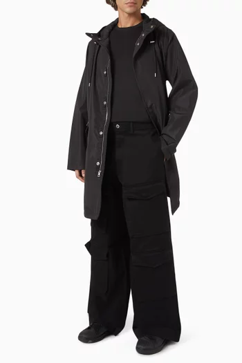 Wide-leg Cargo Pants in Stretch Cotton