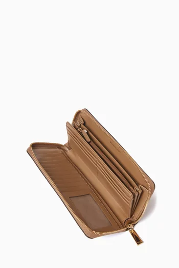 Large Continental Wallet in Logo-print Canvas
