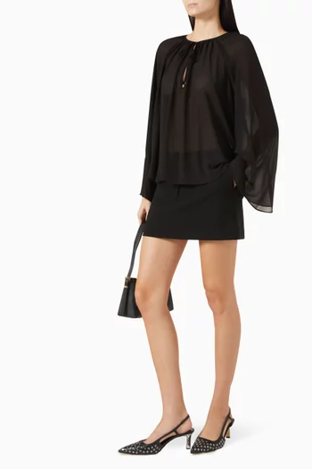 V-neck Blouse in Georgette