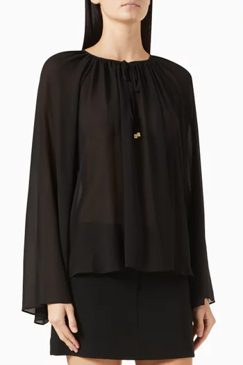 V-neck Blouse in Georgette
