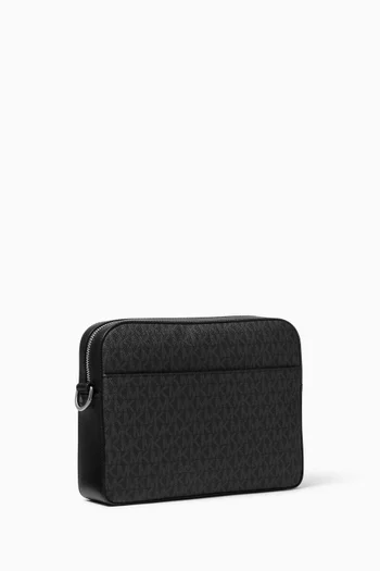 Hudson 2-in-1 Monogram Crossbody Bag in Coated-canvas