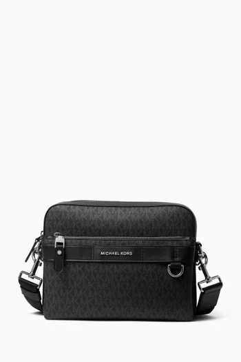 Hudson 2-in-1 Monogram Crossbody Bag in Coated-canvas