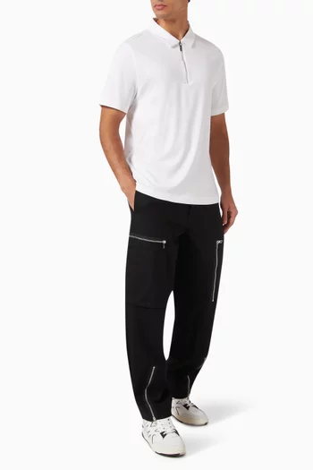 Half-zip Polo Shirt in Cotton