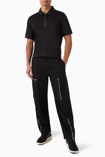 Half-zip Polo Shirt in Cotton