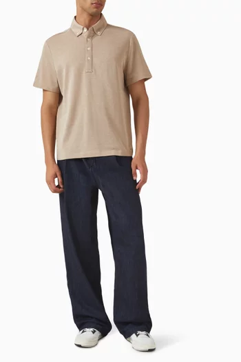 Oxford Polo Shirt in Cotton Piqué