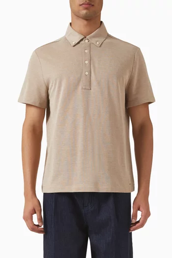Oxford Polo Shirt in Cotton Piqué