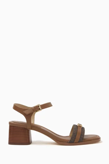 Mandy 60 Mule Sandals in Monogram Canvas & Leather
