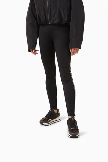 سنيكرز راينا بشعار الماركة قنب مغلف وجلد صناعي