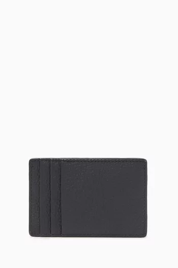 Notched Card Holder in Leather