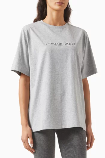 Embossed-logo T-shirt in Cotton