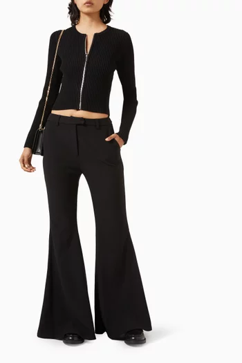 Ribbed Zip Cardigan