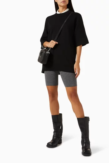 Drop-shoulders Sweater in Cotton
