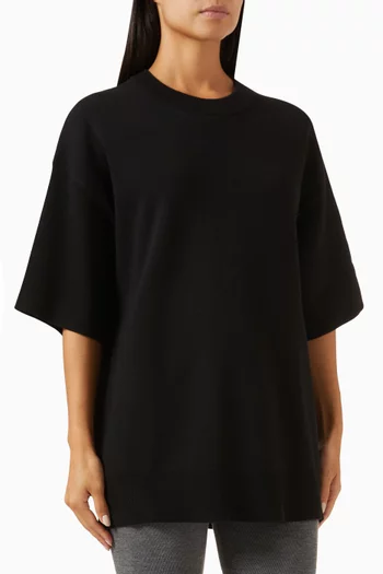 Drop-shoulders Sweater in Cotton