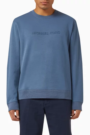 Logo Embossed Sweatshirt in Cotton-blend