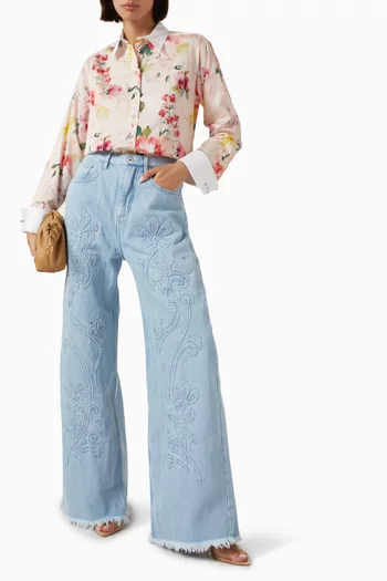 Flower Print Short in Cotton